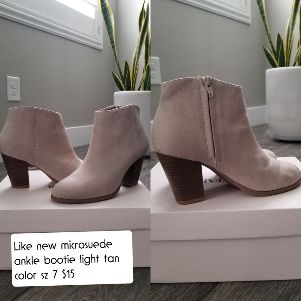 Micro suede bootie